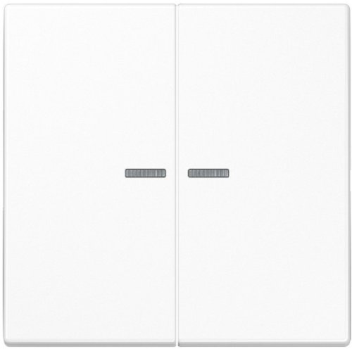 Лицевая панель Jung LS990 для 2-кл. выключателя с подсветкой белый картинка